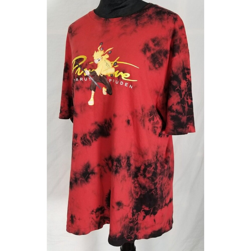 Naruto Shippuden Primitive x Red Black Tie Dye Graphic T-shirt Mens Size Large - Picture 3 of 9